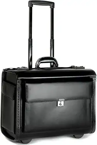 Pilotenkoffer TASSIA Business mit Laptopfach und Rollen