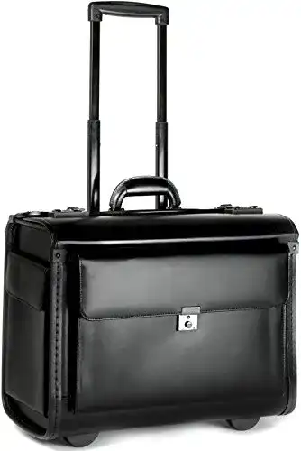 Pilotenkoffer TASSIA Business mit Laptopfach und Rollen