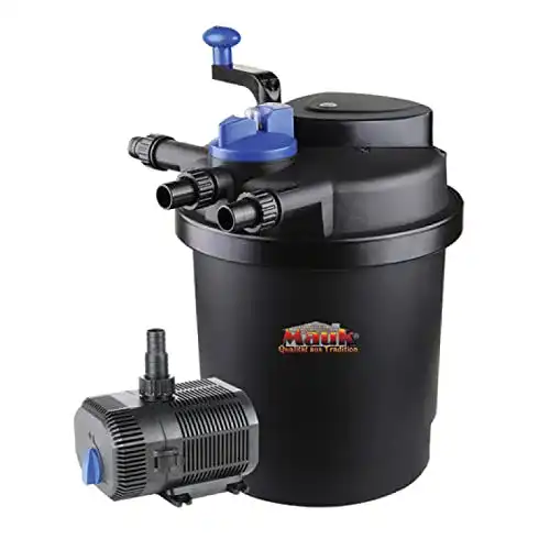 Mauk Teichdruckfilter Komplettset mit 11 W UVC-Klärer für Teiche bis 6000 Liter