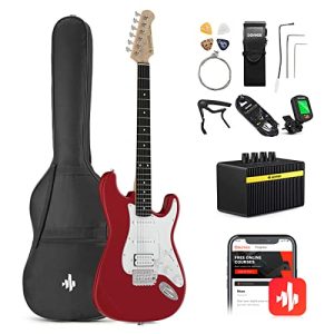 Donner E-Gitarre Set 39 Zoll mit Verstärker und Zubehör