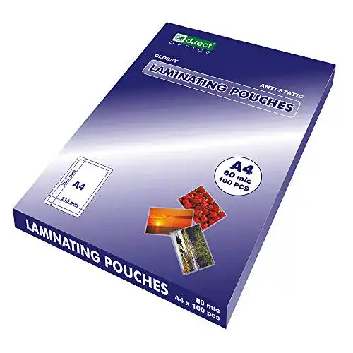 Laminierfolien D.RECT A4 80mic Heißglänzend 100 Stück