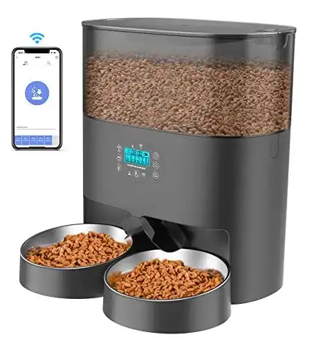 Futterautomat für Hunde und Katzen mit APP-Steuerung und 6L Fassungsvermögen