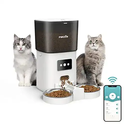 Futterautomat für zwei Katzen mit App-Steuerung und Timer