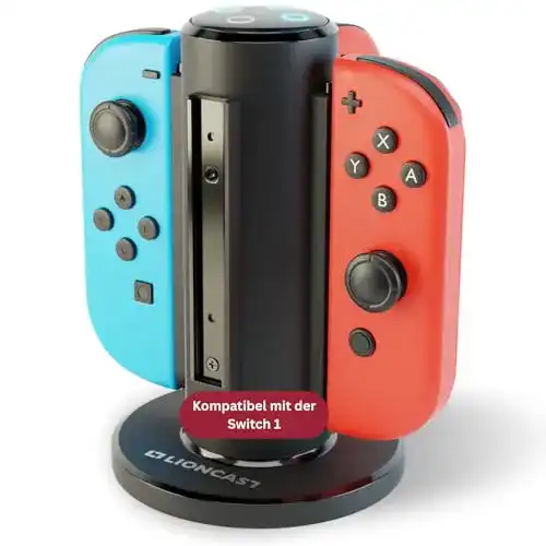 Nintendo Switch Controller Ladestation von Lioncast für Joy-Con Controller