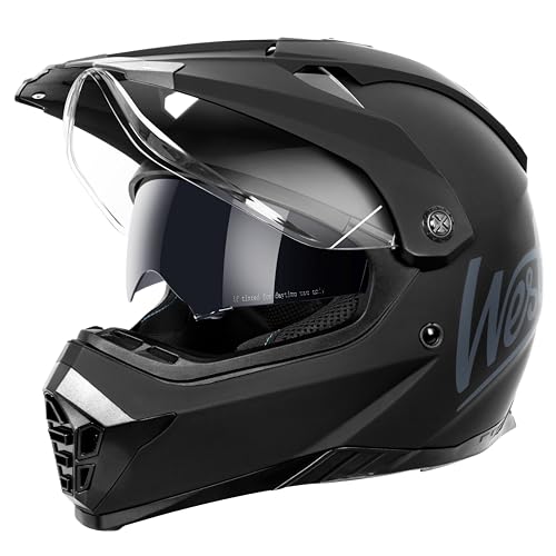 Retro Integralhelm Westt Motocross Helm für Motorrad und MTB