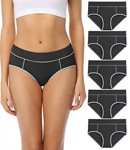 Damen Slips Wirarpa Unterhosen Midi Taille aus Baumwolle