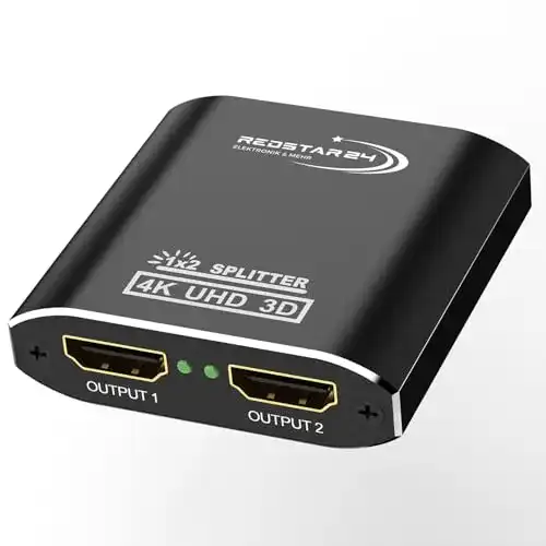 HDMI Splitter 1 in 2 out von Redstar24, 4K Unterstützung