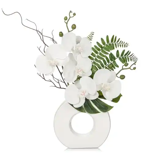 Künstliche Orchidee Oairse mit Keramiktopf – Kunstpflanze für Dekoration