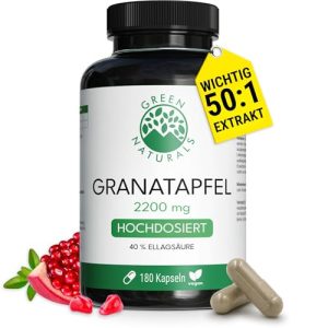 Granatapfel Kapseln von Green Naturals – Hochdosiertes 50:1 Extrakt