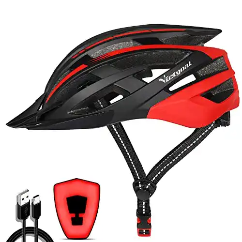 Victgoal Rennradhelm mit LED-Rücklicht für Herren und Damen