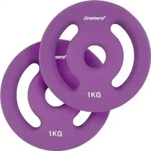 Hantelscheiben Set ScSPORTS Neopren 2 x 1 kg für Hanteltraining