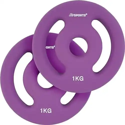 Hantelscheiben Set ScSPORTS Neopren 2 x 1 kg für Hanteltraining