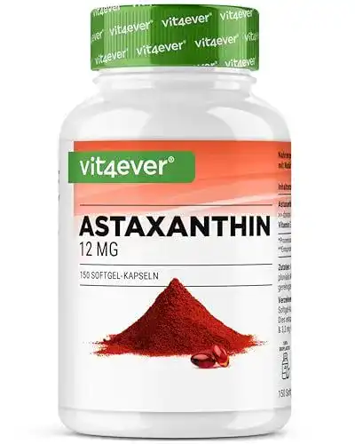Astaxanthin 12 mg von Vit4ever, 150 Softgel Kapseln für 10 Monate