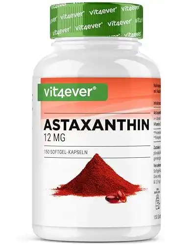 Astaxanthin 12 mg von Vit4ever, 150 Softgel Kapseln für 10 Monate