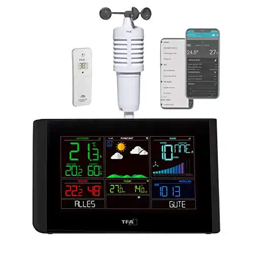 TFA Dostmann WLAN Wetterstation Breeze mit Windmesser und Thermo-Hygro-Sendern
