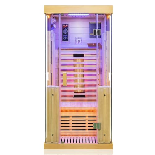Infrarotkabine Dewello Infrarotsauna Kingston 90 cm x 90 cm für eine Person