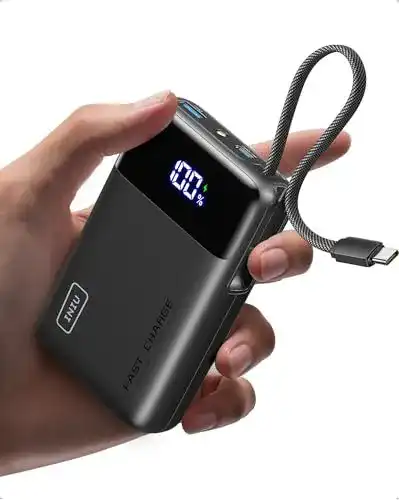 Iniu 45W Power Bank mit 20000mAh Kapazität und integriertem USB-C Kabel