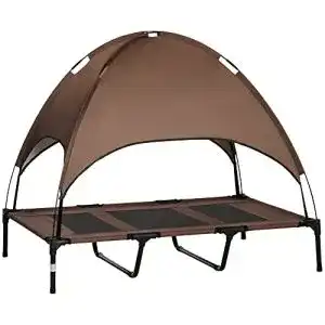 Erhöhtes Hundebett mit Baldachin für Outdoor-Nutzung