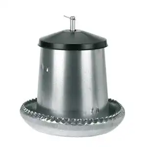 Futterautomat für Hühner von Kerbl, verzinktes Metall, 5 kg Kapazität