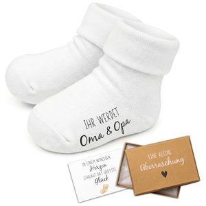 Babysocken Amari Geschenkset zur Schwangerschaftsverkündung für Großeltern