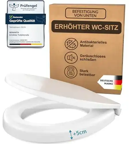 WC-Sitz mit Absenkautomatik aus Duroplast für erhöhten Komfort