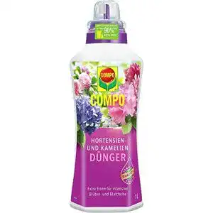 Compo Hortensien- und Kameliendünger für Moorbeetpflanzen, 1 Liter