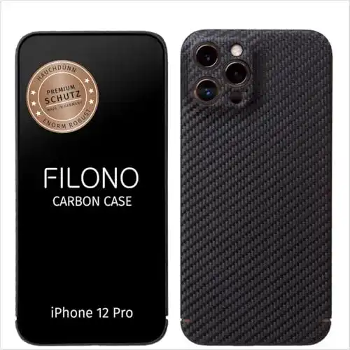 Filono Carbon Hülle für iPhone 12 Pro mit MagSafe Kompatibilität