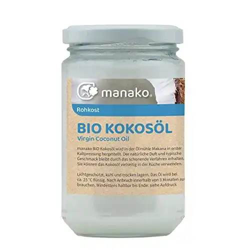 manako BIO Kokosöl nativ kaltgepresst 250 ml Glas