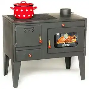 Küchenofen Holz Kaminofen mit Backfach und Herdplatte 7,5 kW
