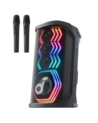 Party Lautsprecher Soundcore Rave 3S mit KI-Karaoke und 2 Mikrofonen