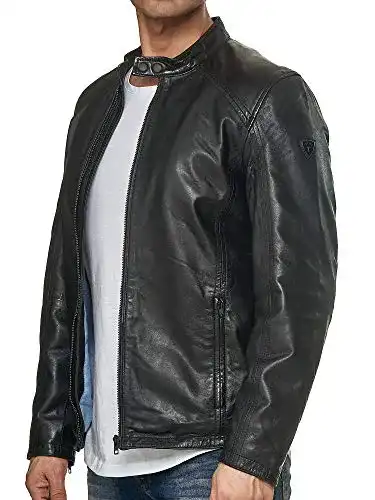 Lederjacke für Herren von Tazzio aus Echtleder in Braun