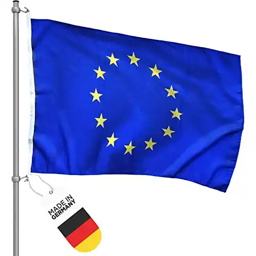 FBS Premium Europa Flagge – Wetterfeste Fahne für den Außenbereich