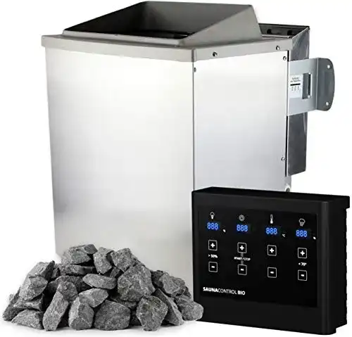 Saunaofen Suleno Bio KEMI 9,0 kW mit 20 kg Saunasteinen aus Edelstahl