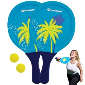 Beachball-Set Schildkröt Neopren mit 2 Schlägern und 2 Bällen