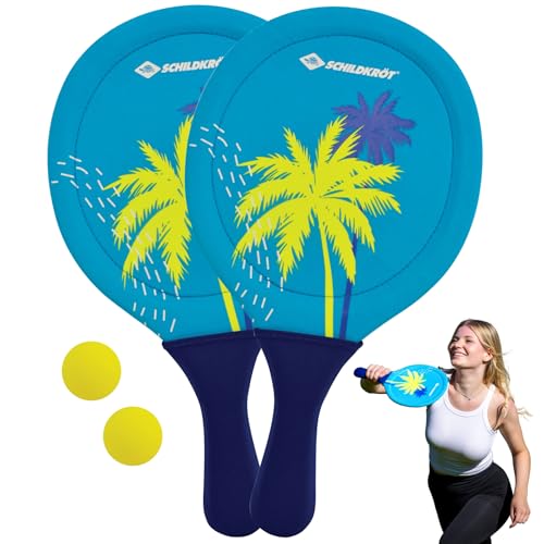 Beachball-Set Schildkröt Neopren mit 2 Schlägern und 2 Bällen