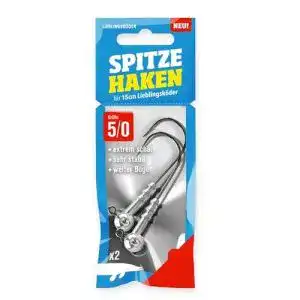 Angelhaken von Lieblingsköder, 5/0-2 Jighaken für Gummifische