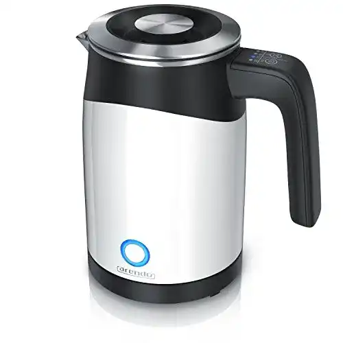 Reisewasserkocher Arendo 0,5l aus Edelstahl mit Temperaturstufen
