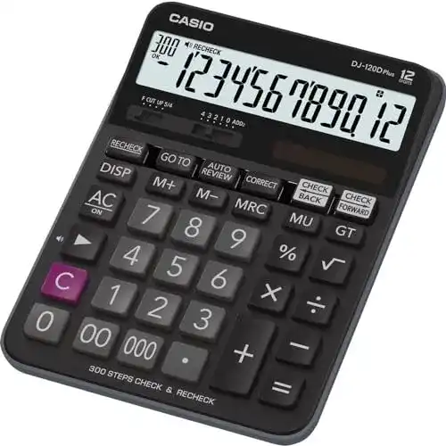 Casio Tischrechner DJ-120DPLUS mit 12-stelligem Display