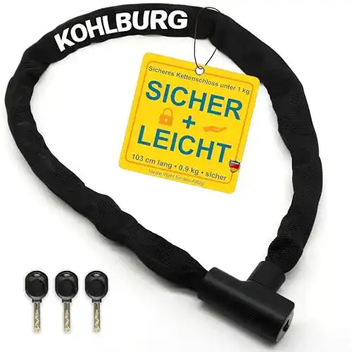 Kohlburg Kettenschloss für Fahrrad mit 103 cm Länge