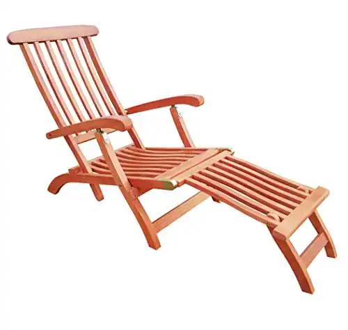 Gartendeckchair aus Eukalyptusholz, klappbar und witterungsbeständig