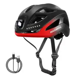 Rockbros Fahrradhelm mit Licht für Herren und Damen, MTB Helm