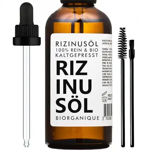 Rizinusöl BIO 100% rein, natürlich und kaltgepresst, 50 ml