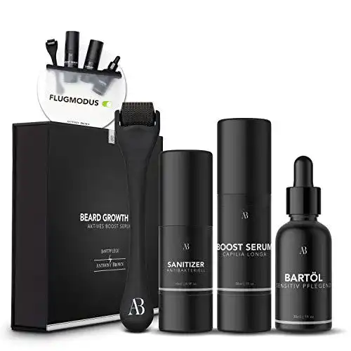 Bartwuchsmittel Anthony Brown Öl Beard Growth Kit