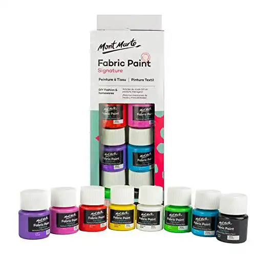 Stoffmalfarbe Mont Marte Textilfarben Set mit 8 x 20ml