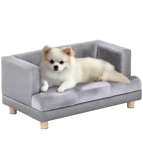 Hundesofa PawHut aus Kunstleder für Haustiere, 68 x 41 x 32 cm