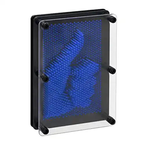 Nagelbrett Relaxdays 3D Nagelbild Pinart in Blau, 13×18 cm