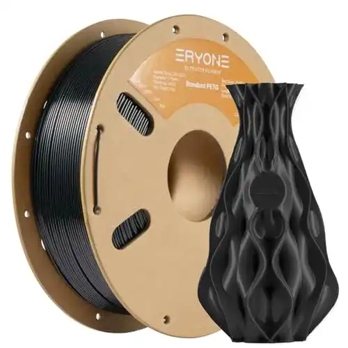 PETG Filament Eryone 1.75 mm für 3D Drucker, 1 kg, Schwarz