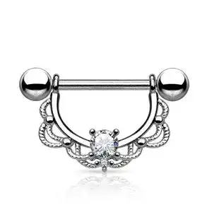 Piercing Paula & Fritz Brustwarzenpiercing aus Edelstahl für Frauen und Männer