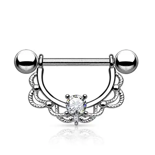 Piercing Paula & Fritz Brustwarzenpiercing aus Edelstahl für Frauen und Männer