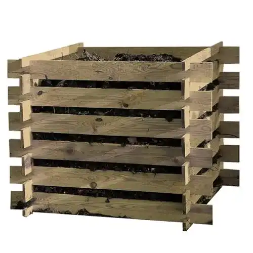 Komposter Steckkomposter Holz Kompostsilo Bausatz 100x100x70cm